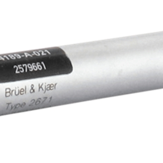 4189-A-021 型  配有 2671 型前置放大器的 ? 英寸自由場傳聲器（20赫茲到20千赫，預極化）