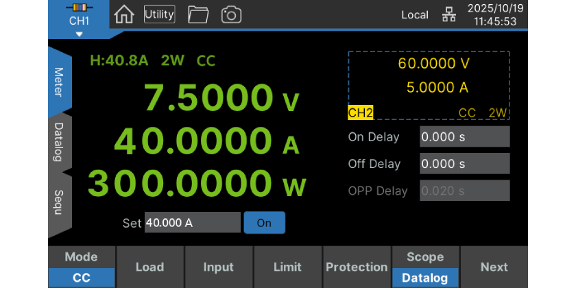 雙通道高精度電子負載
