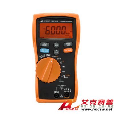 keysight是德 U1231A 手持式數字萬用表，3位半，基礎型